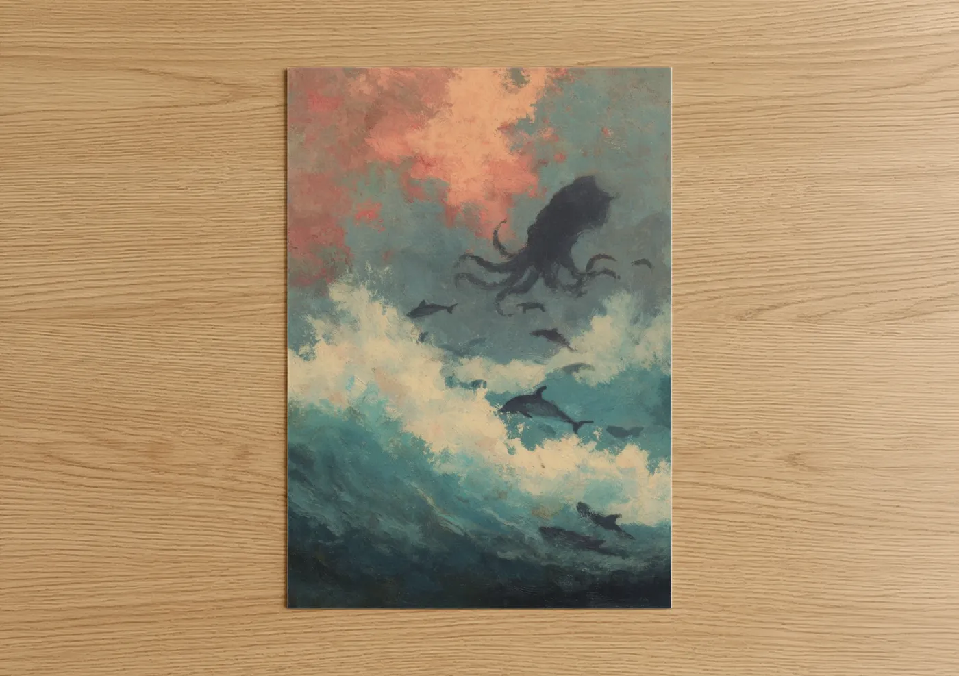 Cthulhu Deep Sea Watercolor Wall Art