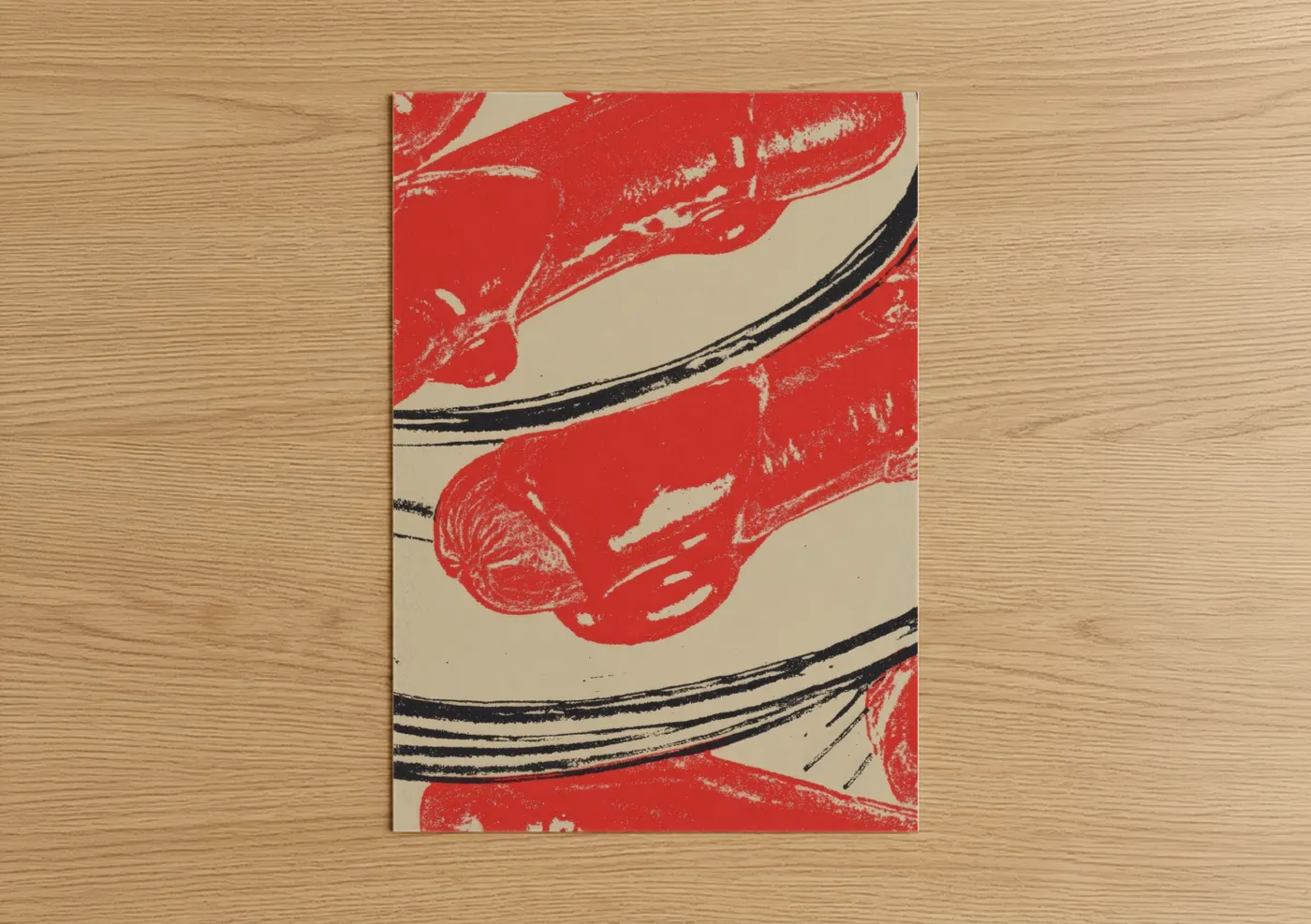 Red Lobster Claws Pop Art Print Wall Art