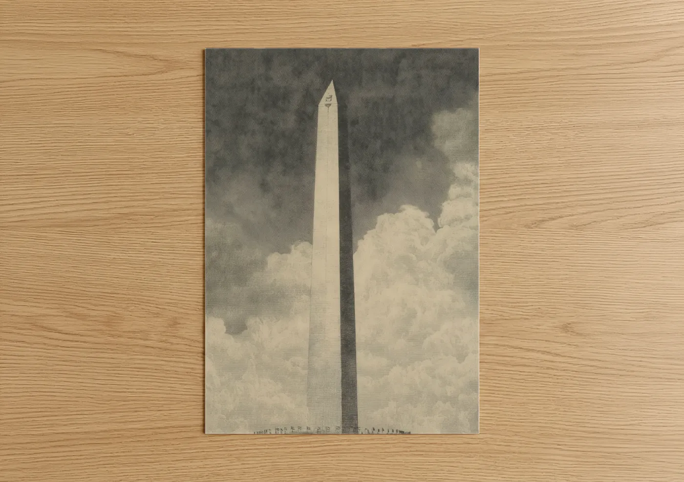 Washington Monument Dramatic Sky Wall Art