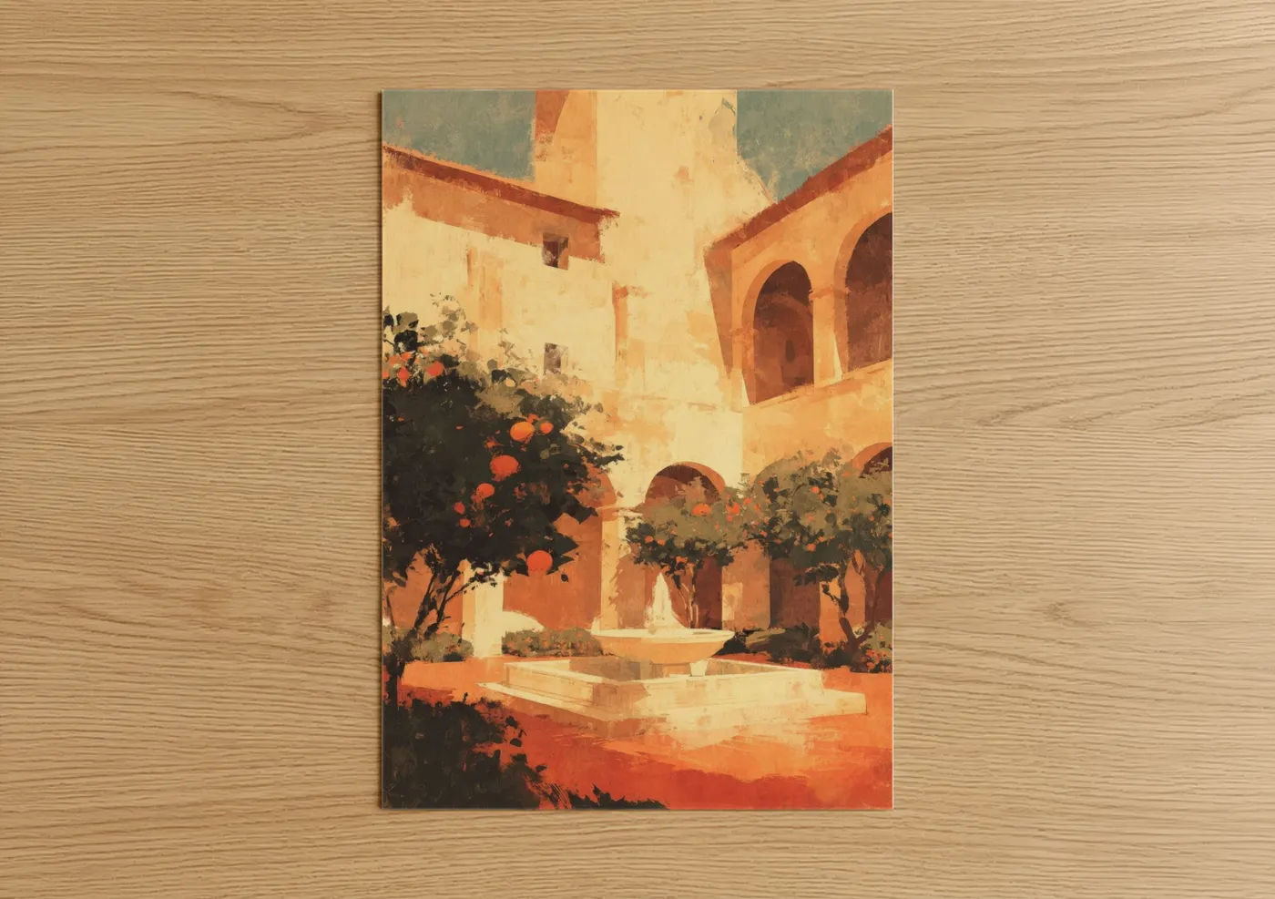 Mediterranean Monastery Courtyard Wall Art