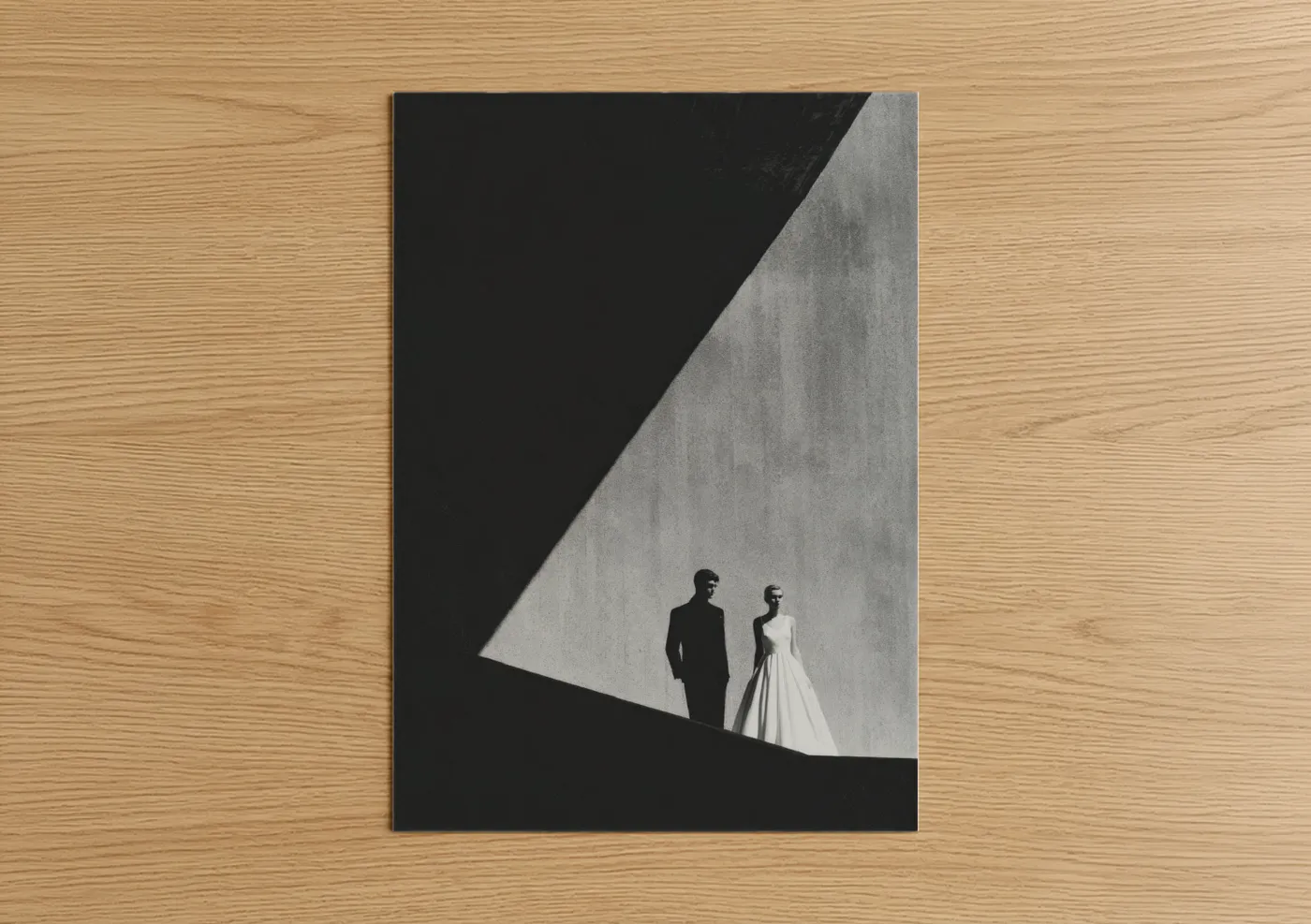 Silhouette Couple Architectural Wedding Wall Art