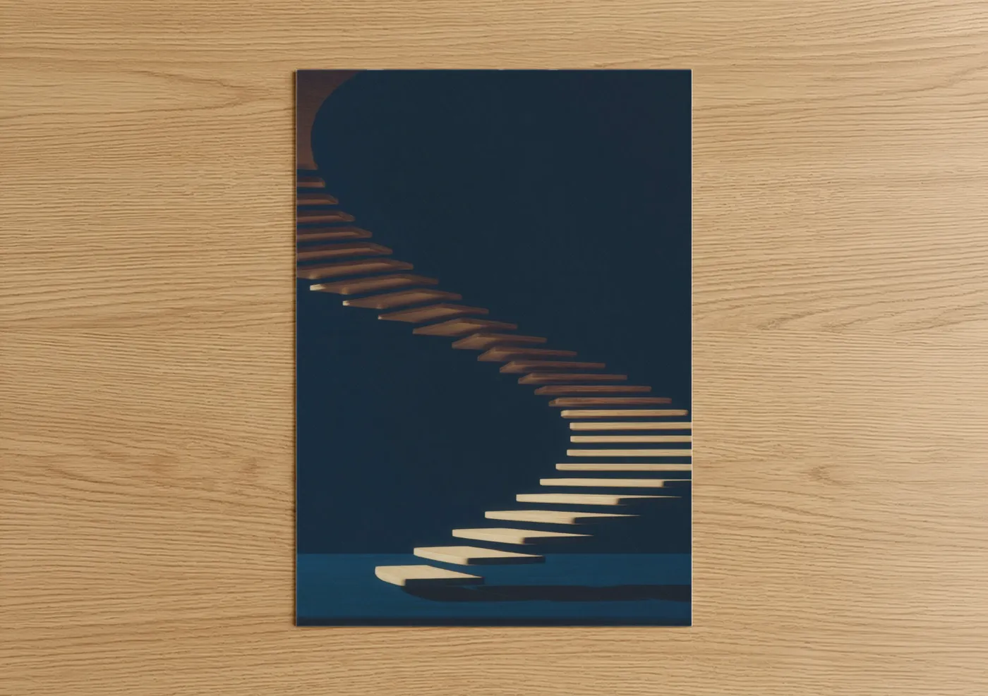 Floating Staircase Modern Architecture Wall Art