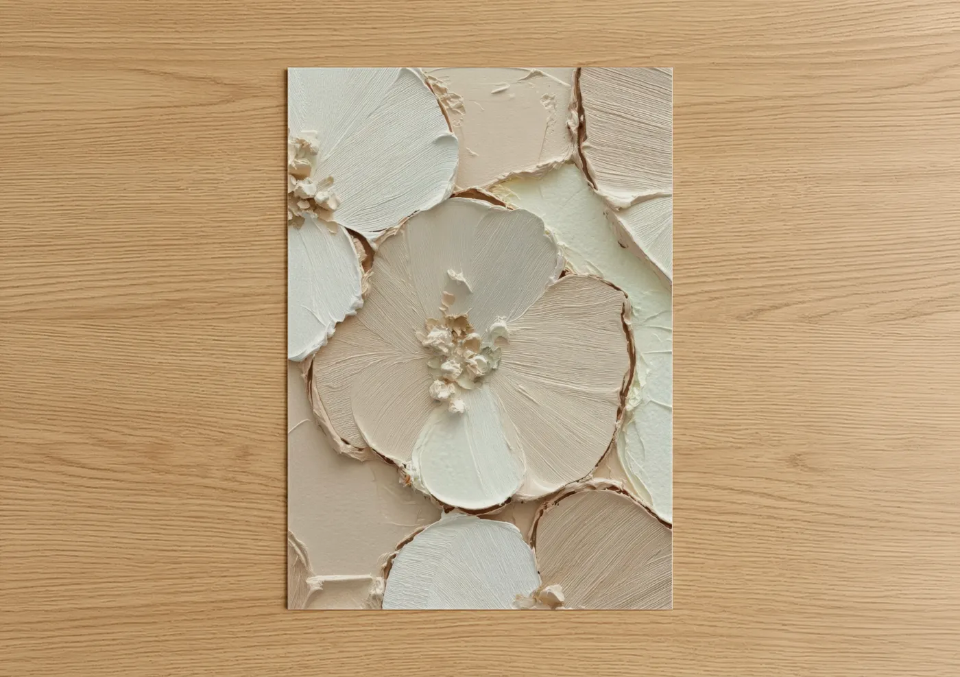 Abstract Minimalist Floral Textured Wall Art