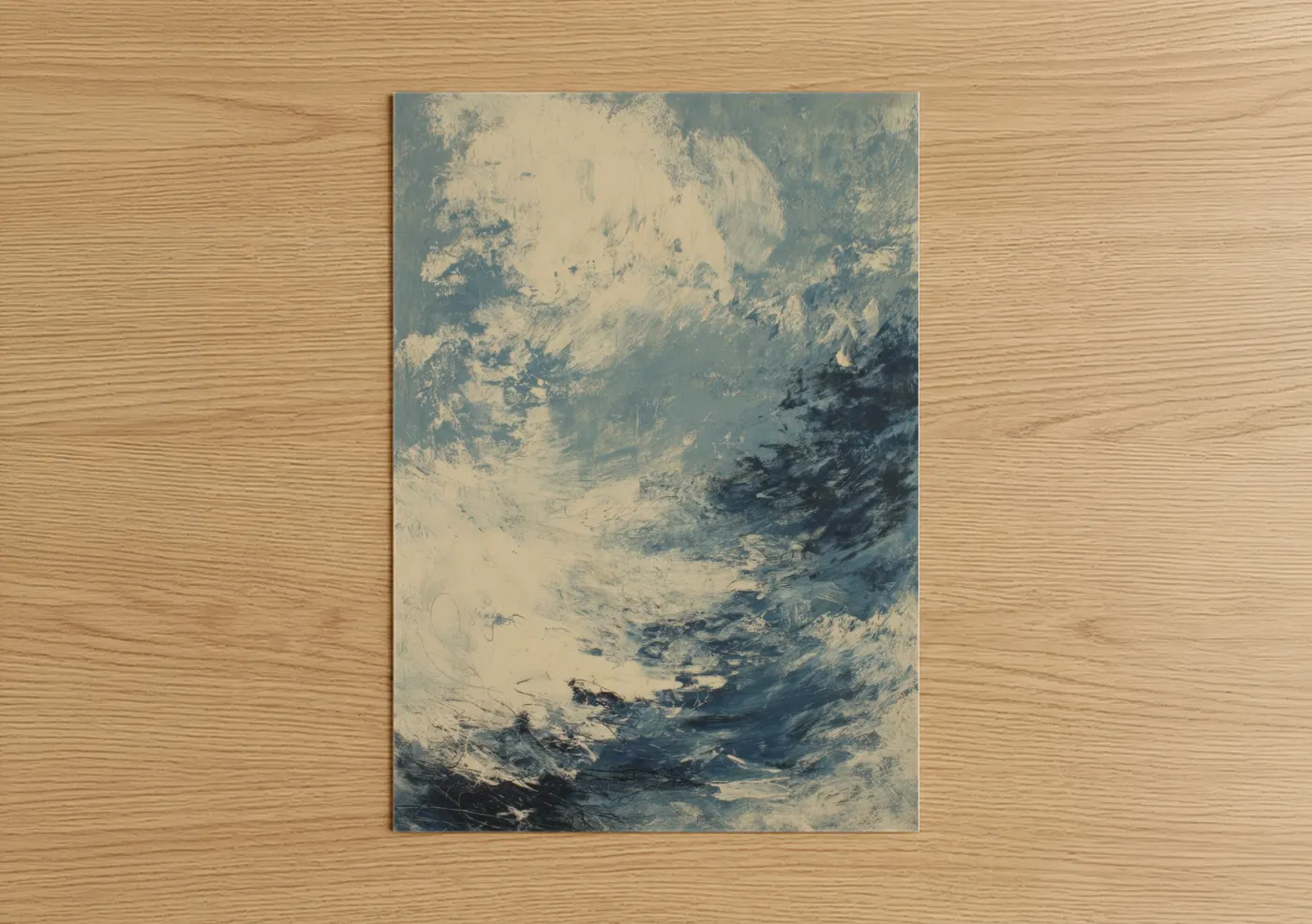 Snowy Mountain Peak Winter Landscape Wall Art
