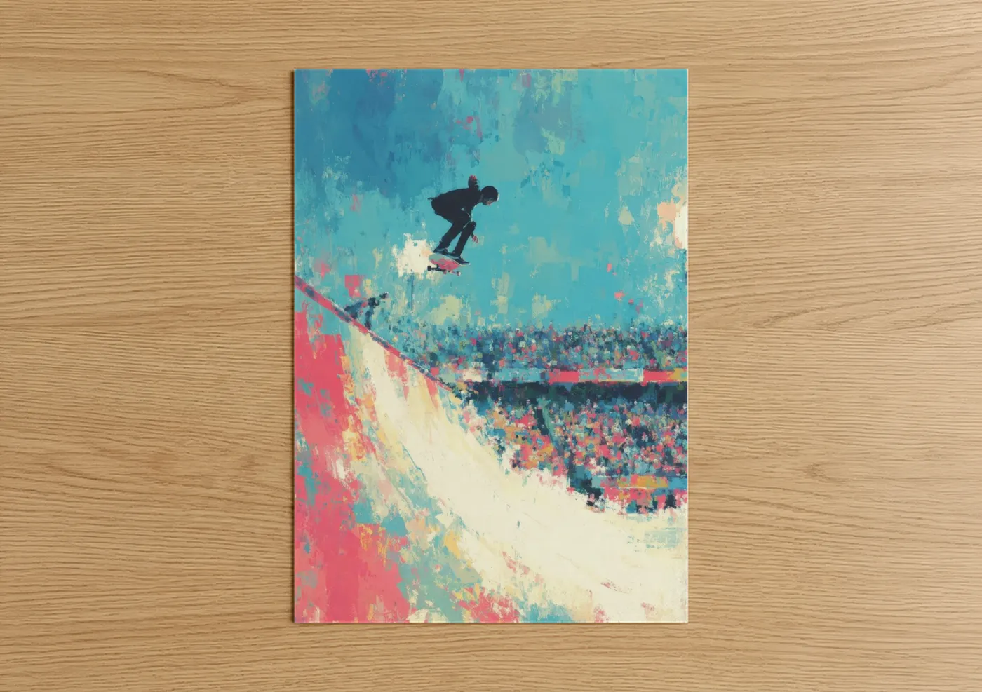 Urban Skateboarder Abstract Pop Wall Art