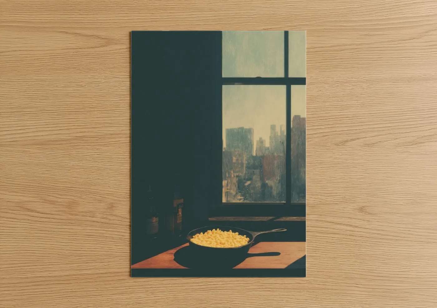 Urban Pasta Window Cityscape Wall Art