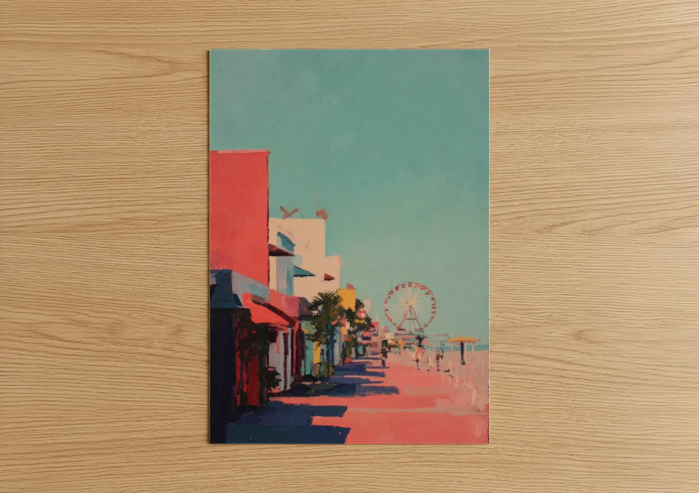 Retro Beach Town Vintage Seaside Wall Art