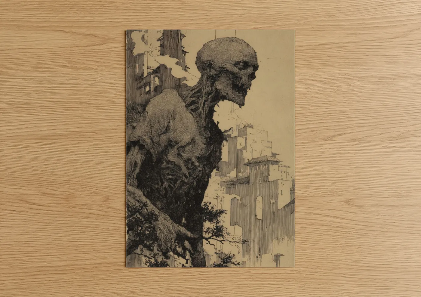 Medieval Zombie Gothic Architecture Wall Art