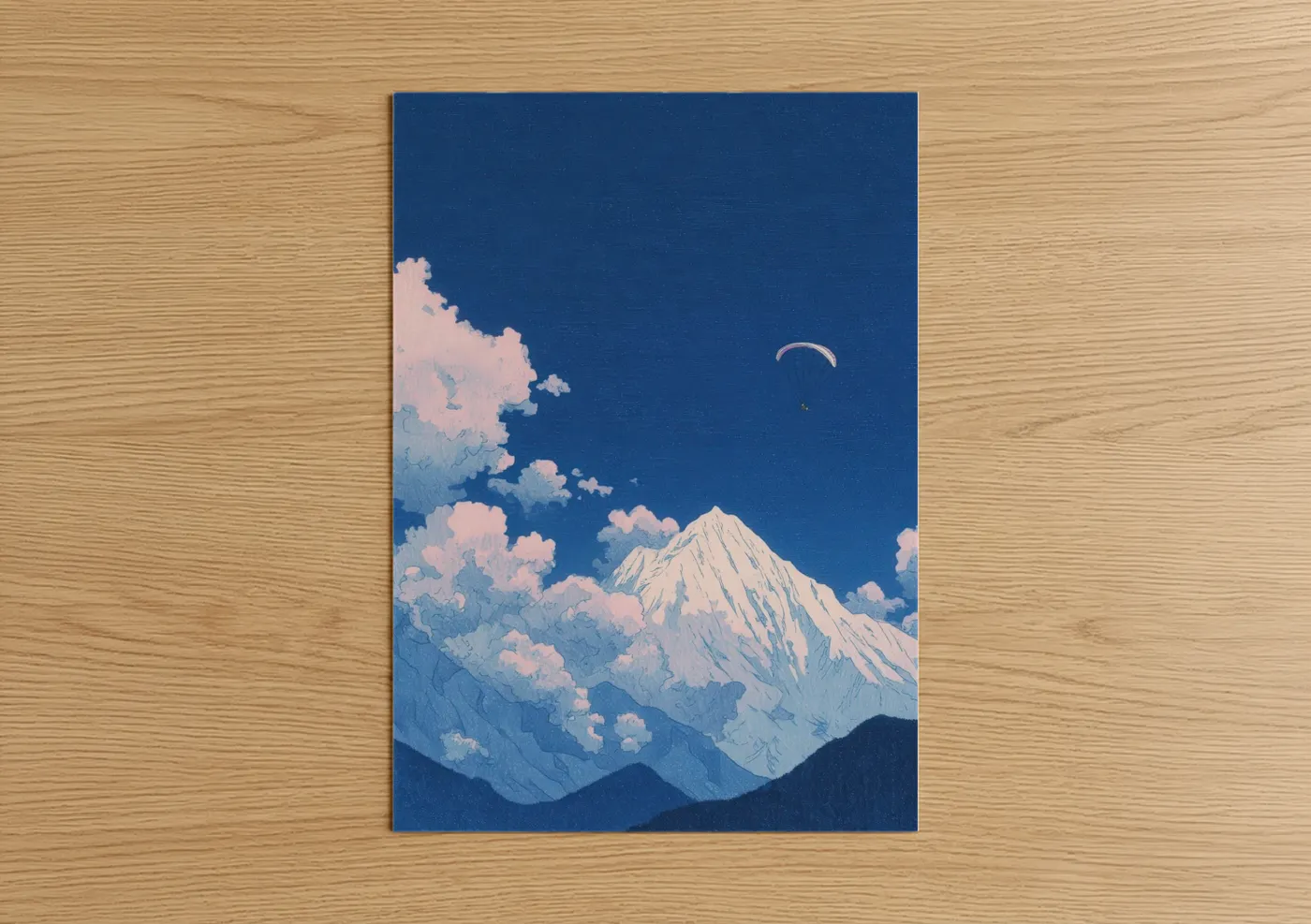 Alpine Paraglider Mountain Sky Wall Art