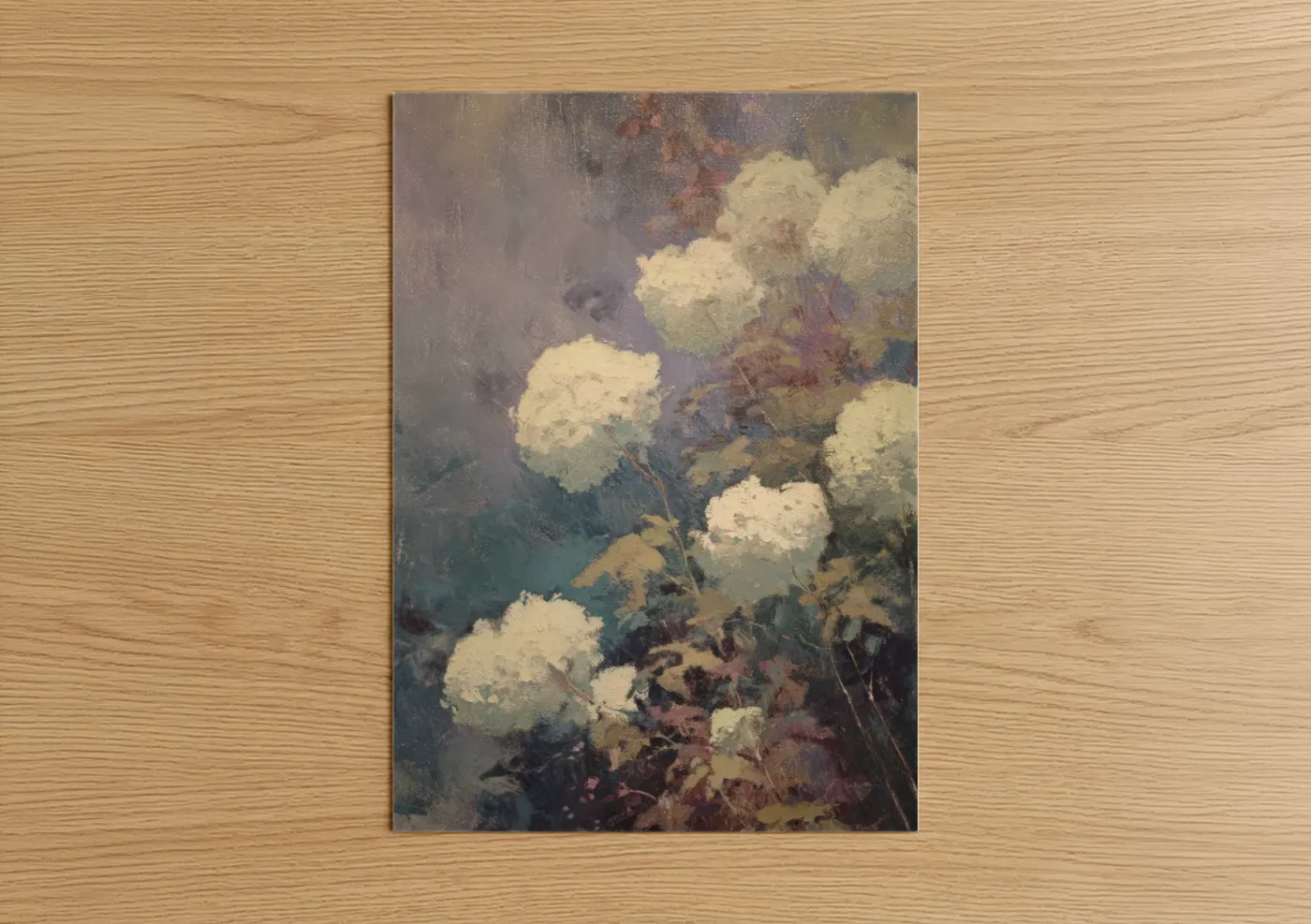Misty Lilac Blooms Impressionist Painting Wall Art