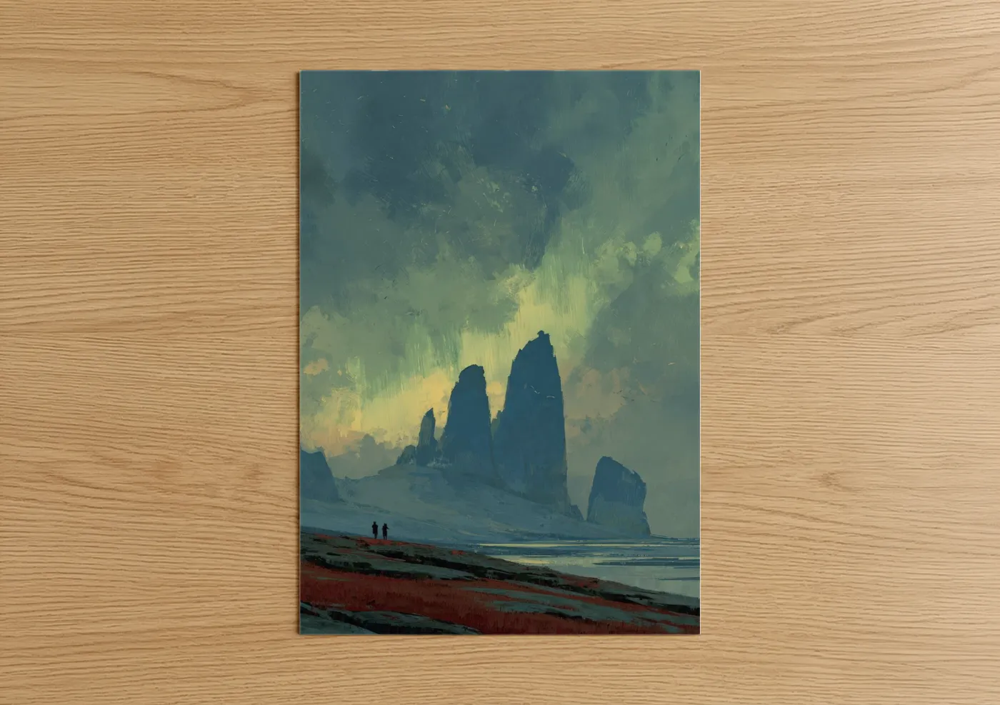Arctic Sky Northern Lights Landscape Wall Art