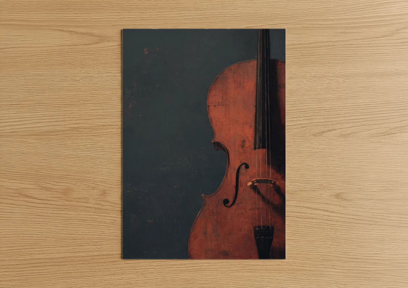 Vintage Cello Classical Music Instrument Wall Art
