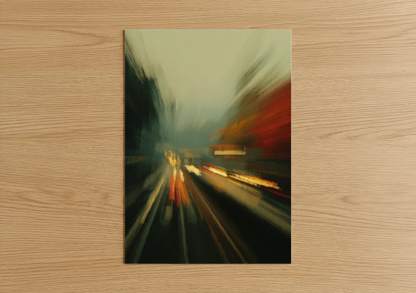 Urban Highway Motion Blur Speed Wall Art