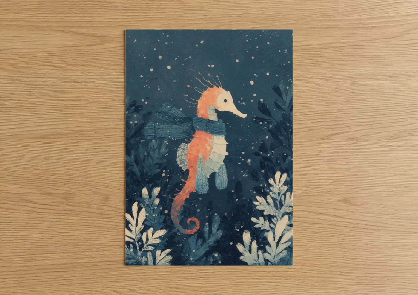 Coral Sea Horse Underwater Wall Art