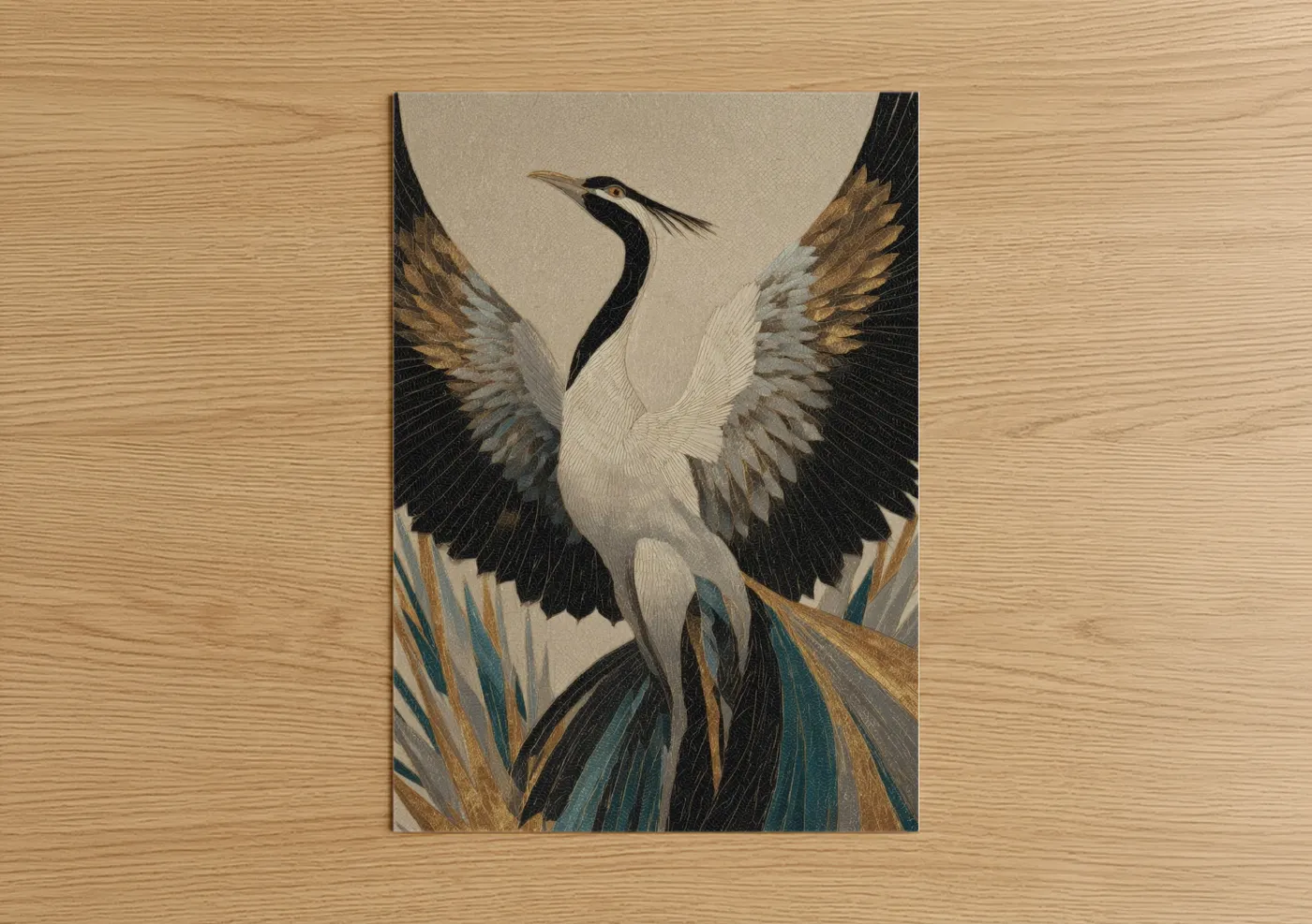 Mythic Phoenix Rising Watercolor Wall Art