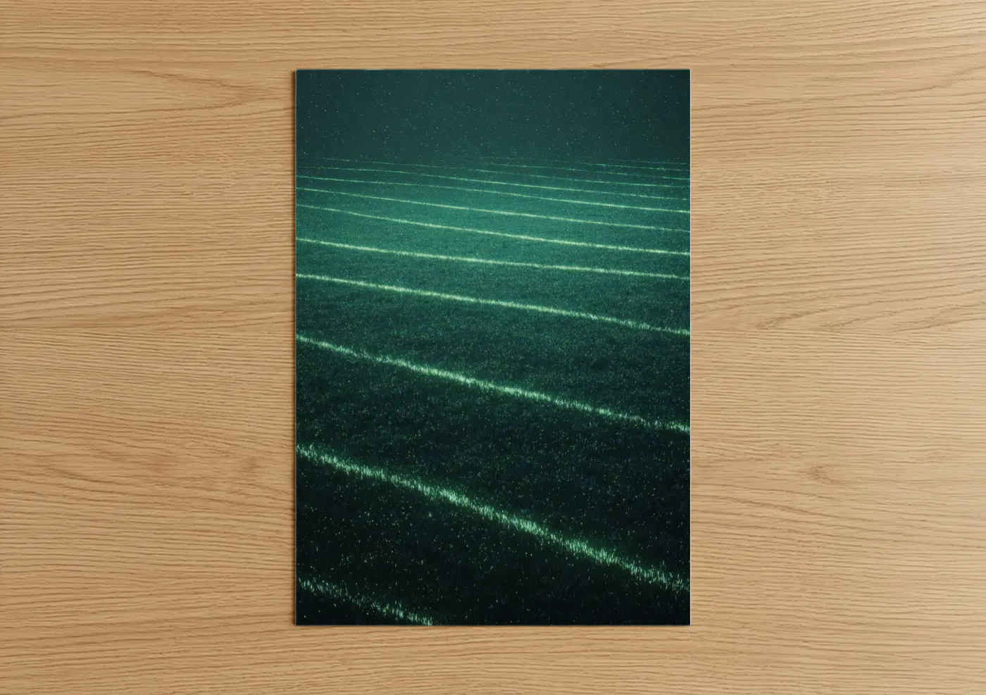 Nighttime Stadium Field Aerial View Wall Art