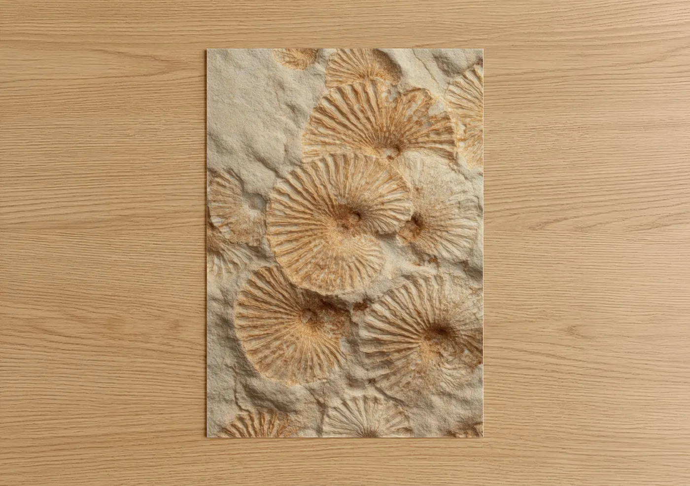 Fossil Shell Pattern Natural Stone Wall Art