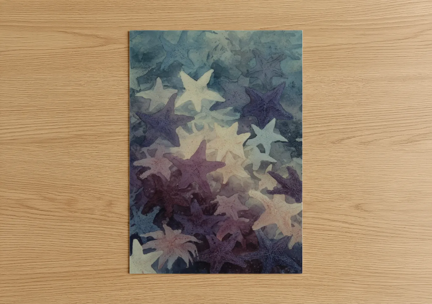 Twilight Starfish Abstract Ocean Wall Art