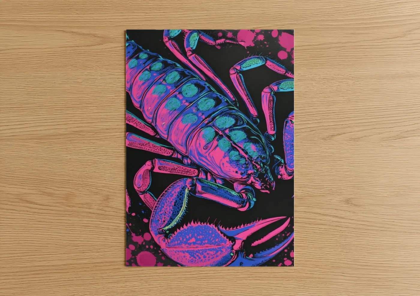 Neon Scorpions Pop Art Illustration Wall Art