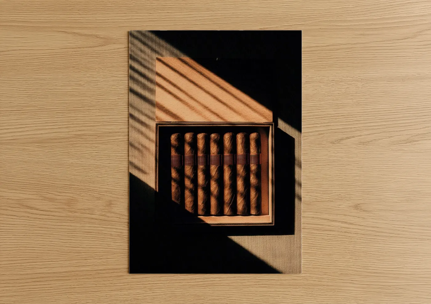 Premium Cigars in Wooden Luxury Box Wall Art