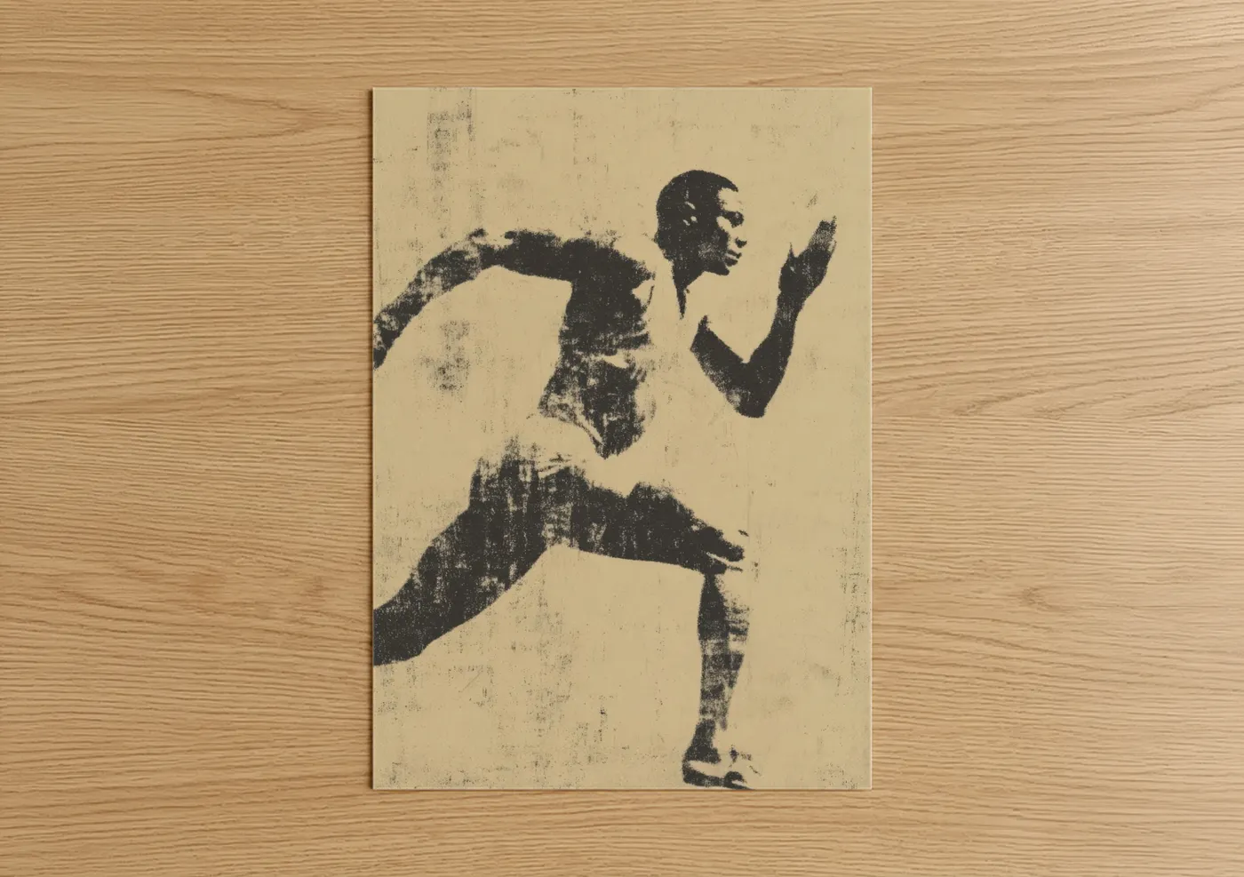 Sprinting Athlete Track and Field Wall Art