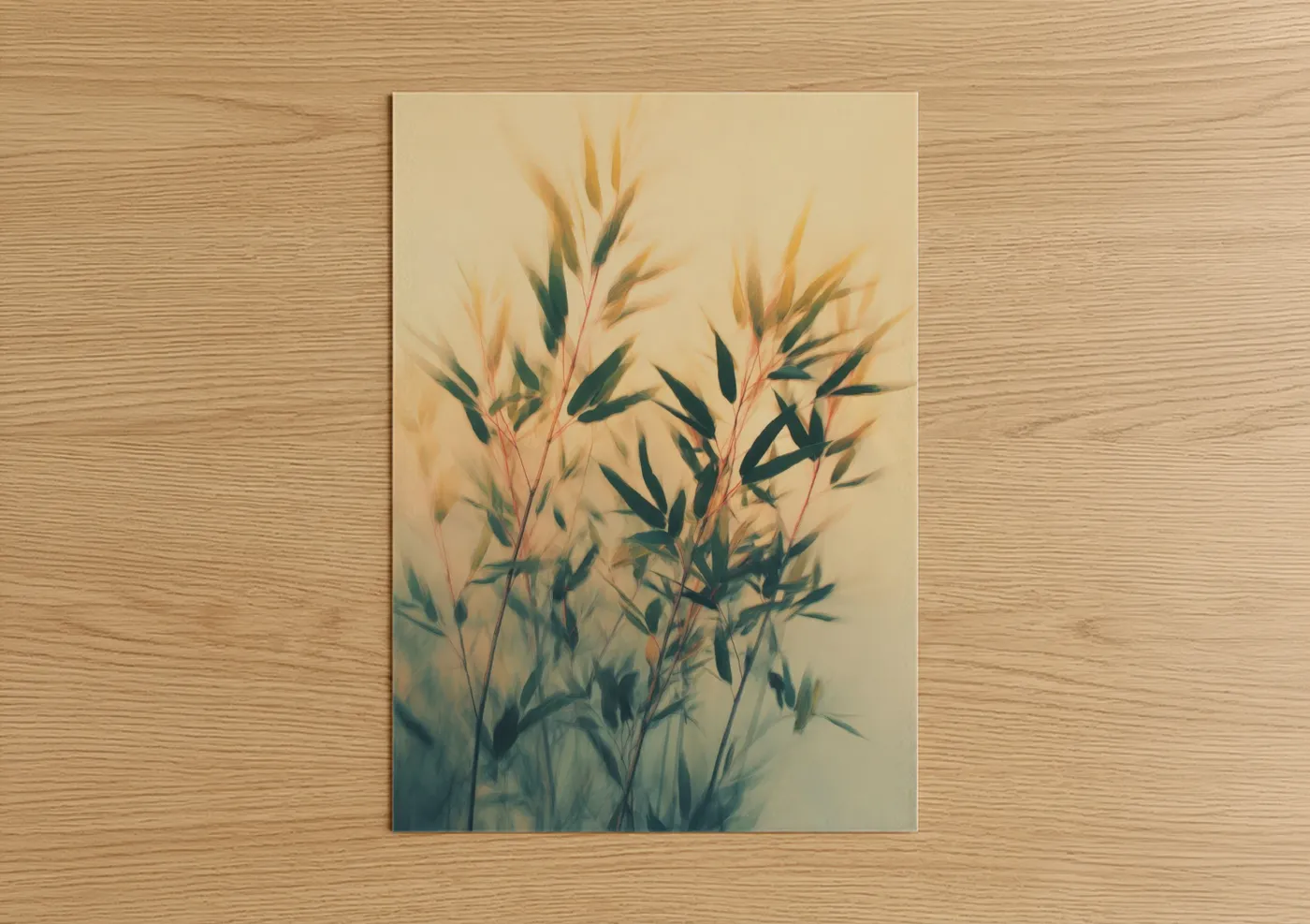 Serene Bamboo Botanical Watercolor Wall Art