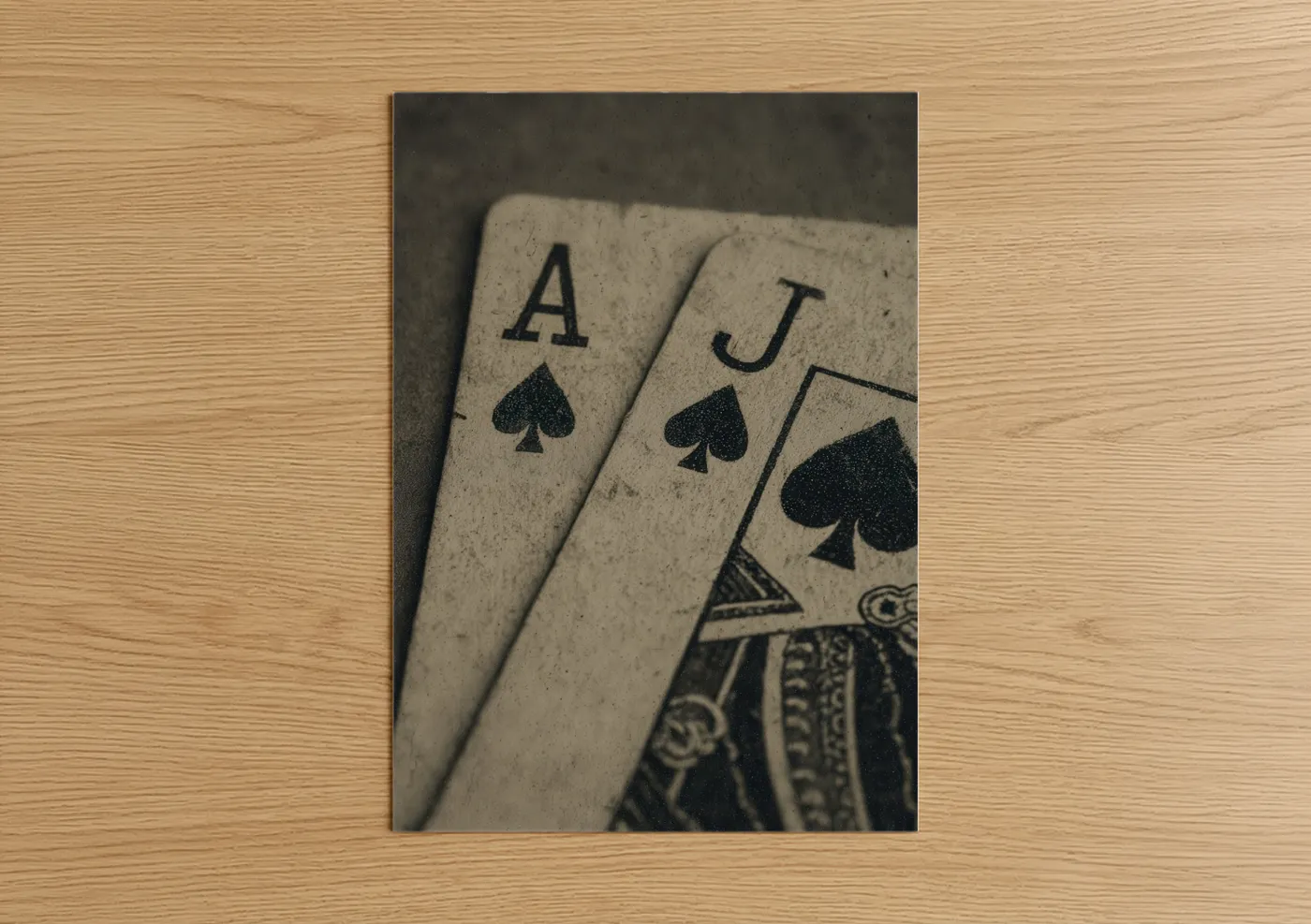 Vintage Poker Hand Card Game Art Wall Art
