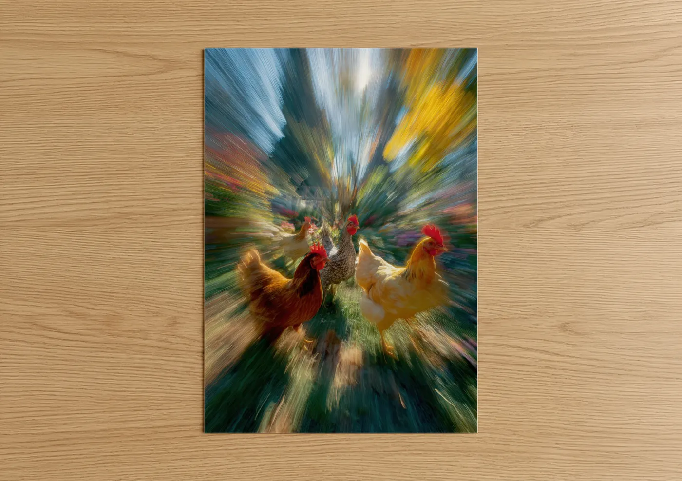 Colorful Ducks Motion Blur Energy Wall Art