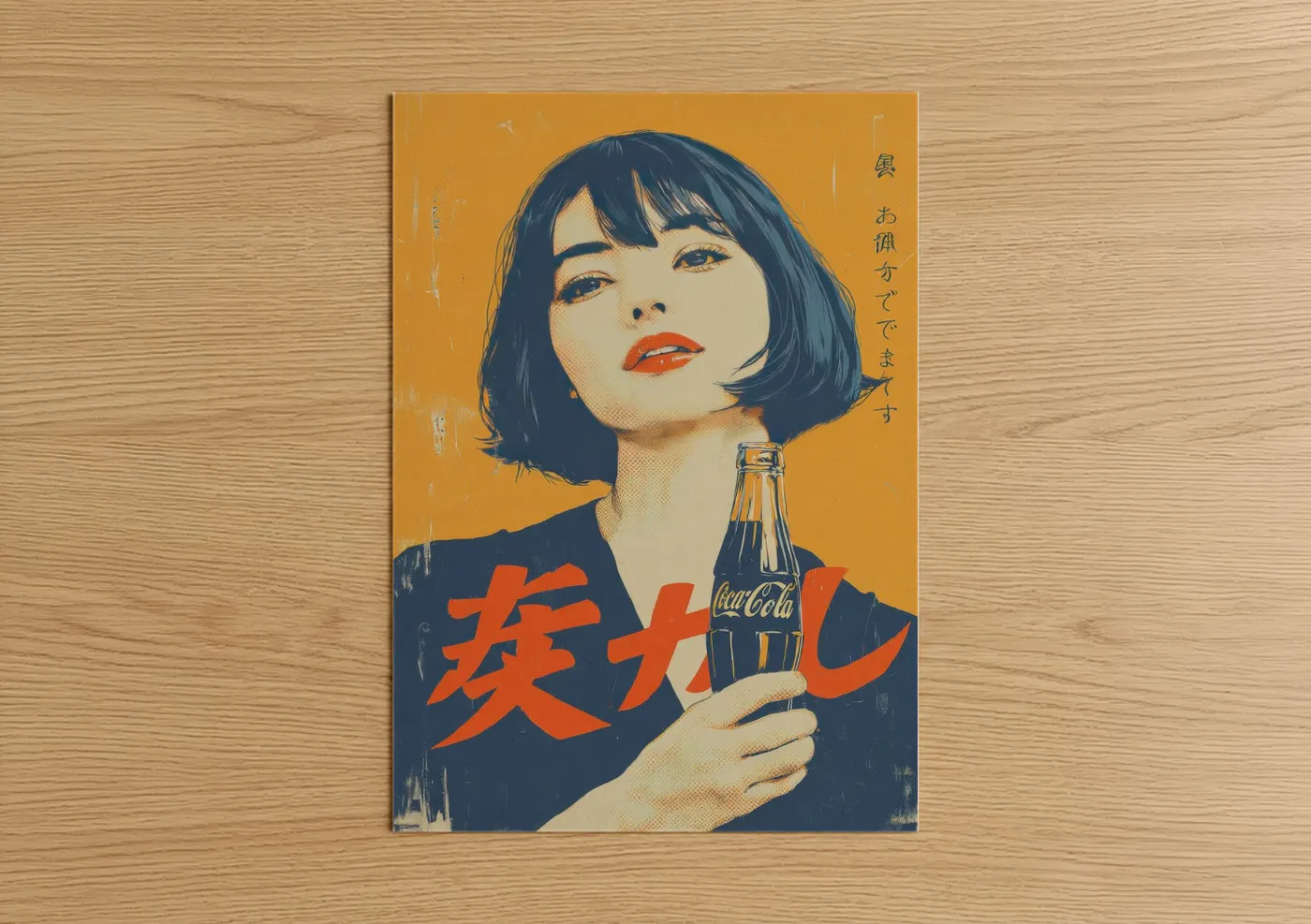 Vintage Japanese Soft Drink Poster Wall Art