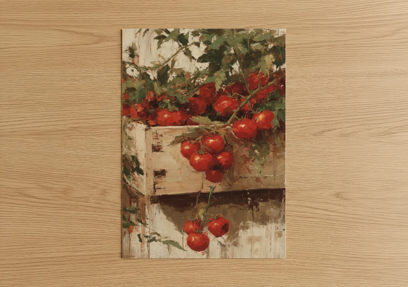 Rustic Tomato Harvest Garden Still Life Wall Art