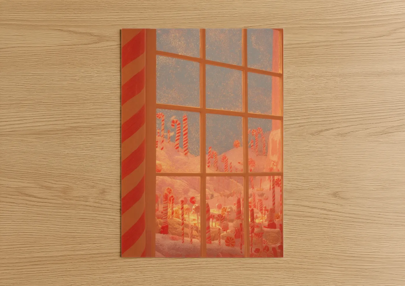 Autumn Window Landscape Golden Hour Wall Art