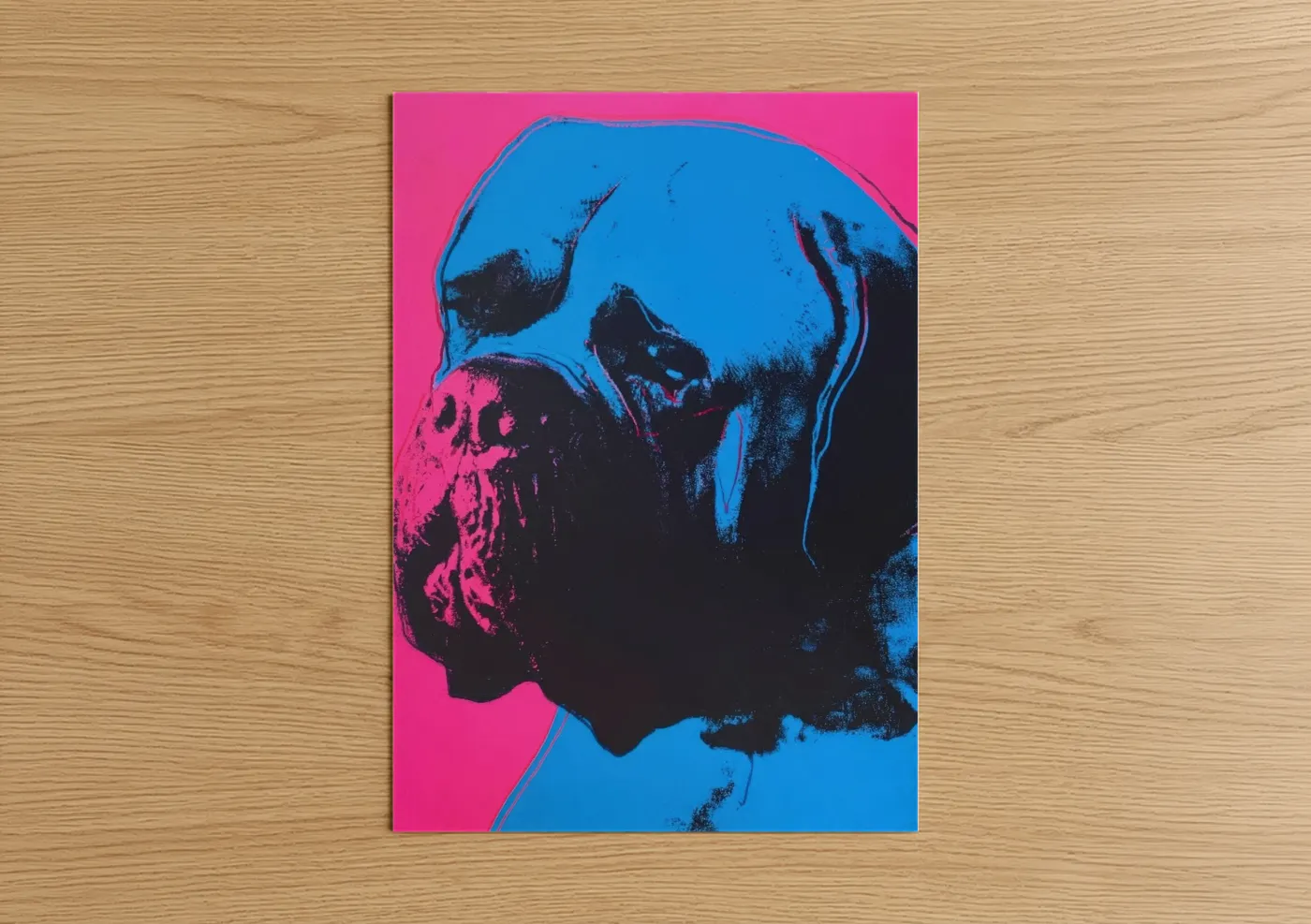Neon Mastiff Pop Art Portrait Wall Art