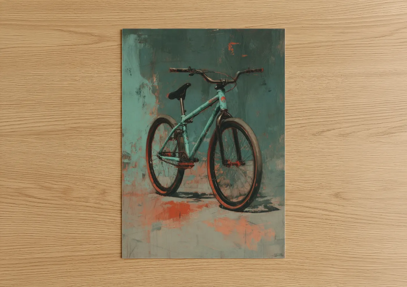 Vintage Urban Bicycle Rustic Wall Art