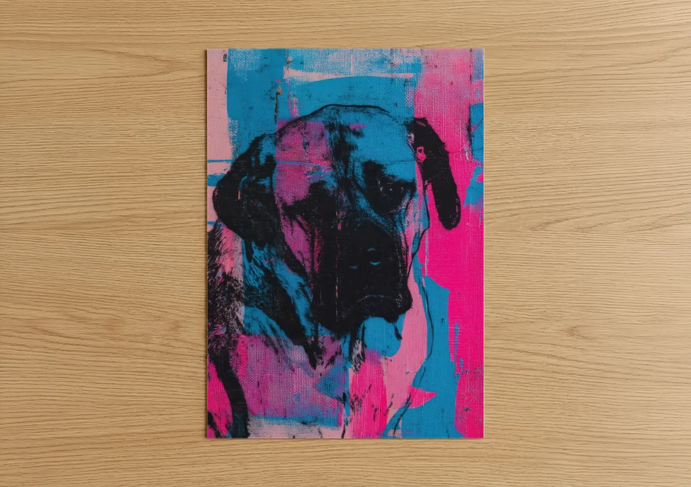 Pop Art Mastiff Contemporary Portrait Wall Art