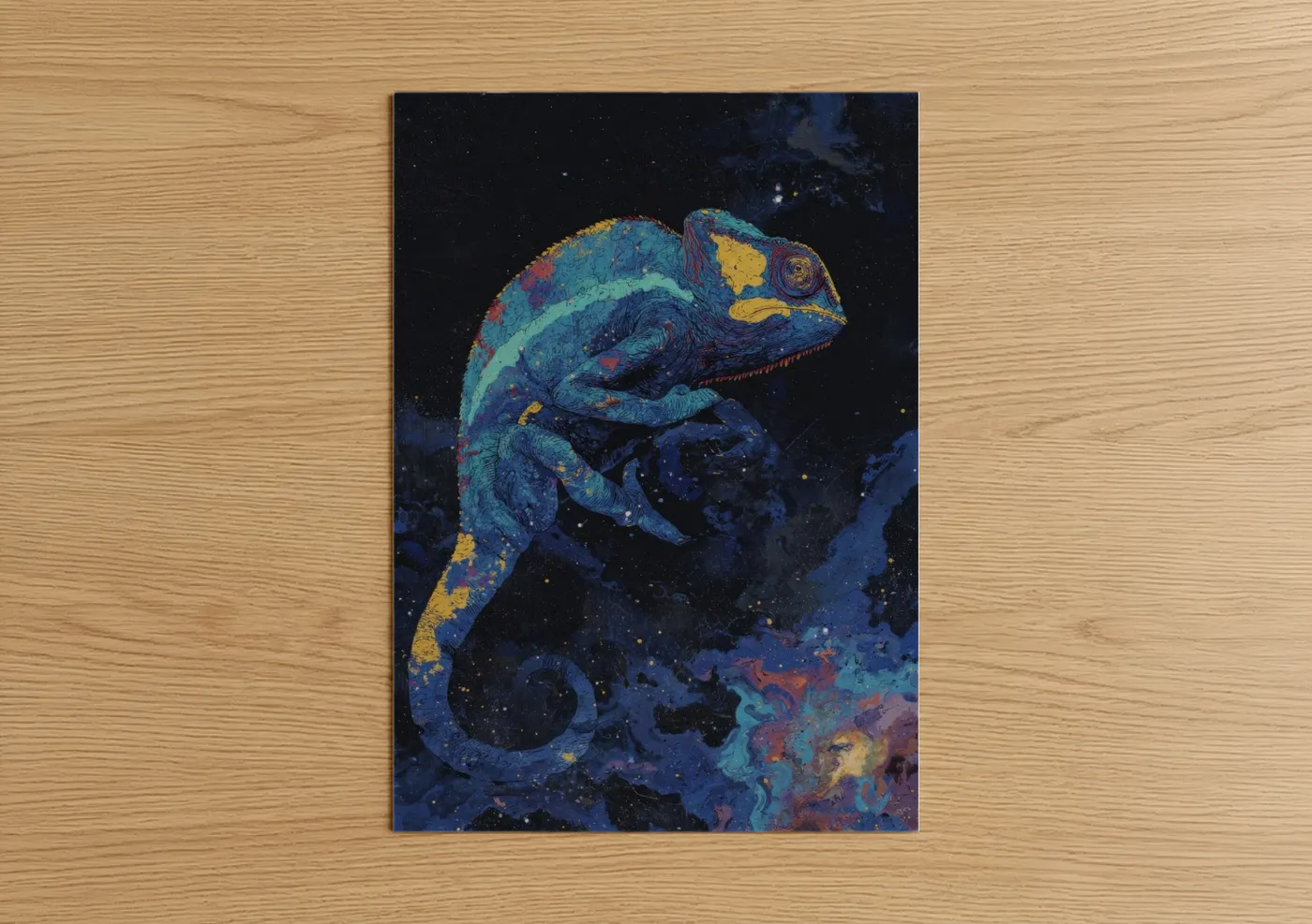Nocturnal Chameleon Night Sky Wall Art