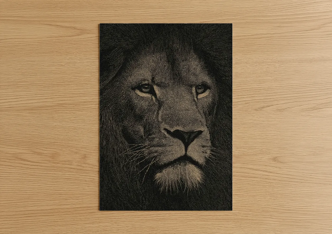 Majestic Lion Beadwork Wall Art