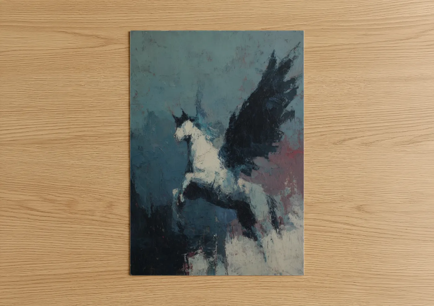 Mythical Pegasus Abstract Expressionism Wall Art