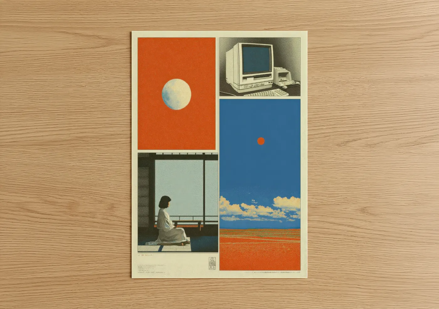 Japanese Y2K Retro Digital Aesthetic Wall Art