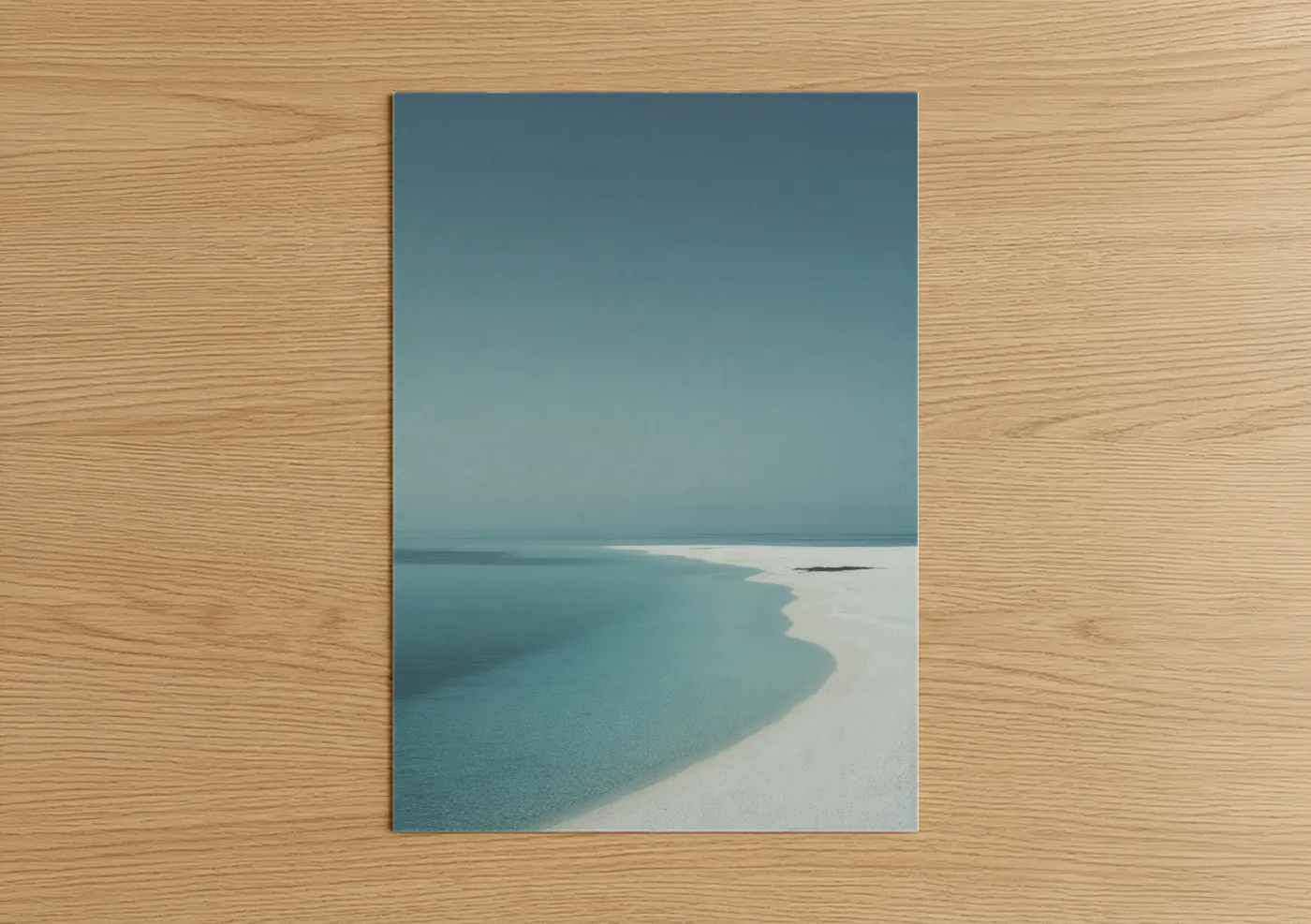 Serene Sandy Beach Coastal Landscape Wall Art