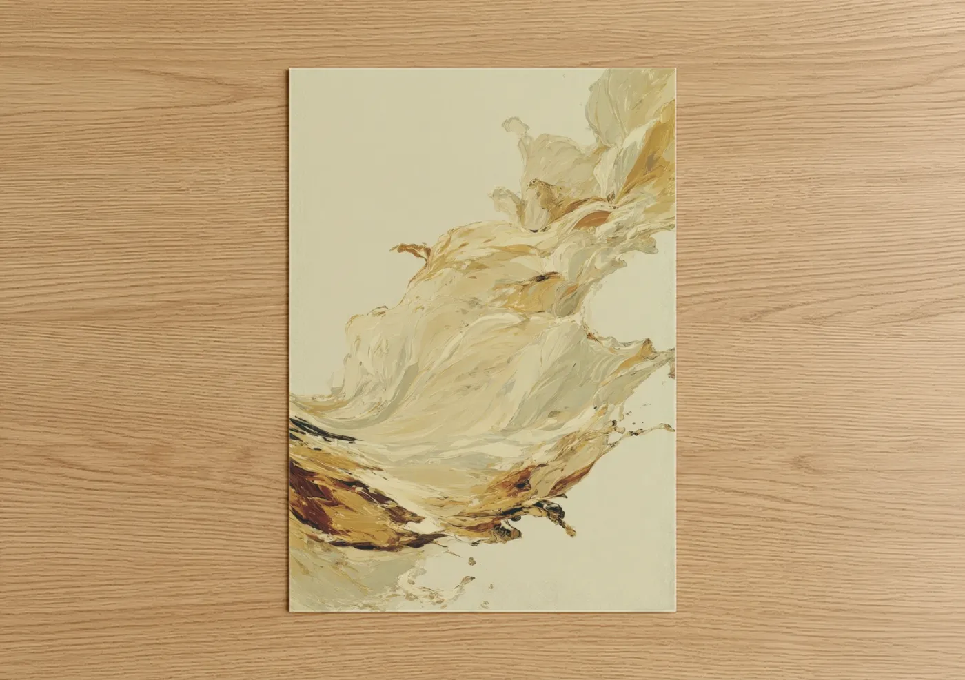 Elegant White Wine Pour Watercolor Wall Art