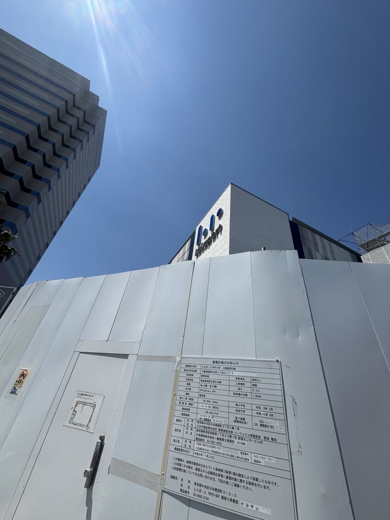 ららぽーとTOKYO-BAY 北館建替計画 新築工事現場の全景写真(2025年5月11日撮影)