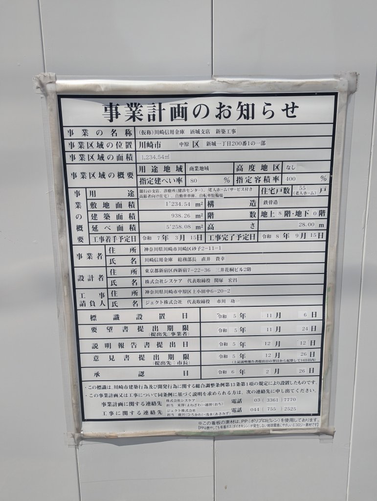 (仮称)川崎信用金庫 新城支店 新築工事