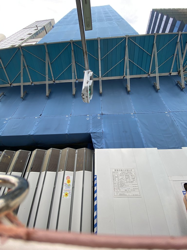 清和銀座ビル新築計画 新築工事現場の全景写真(2025年5月14日撮影)