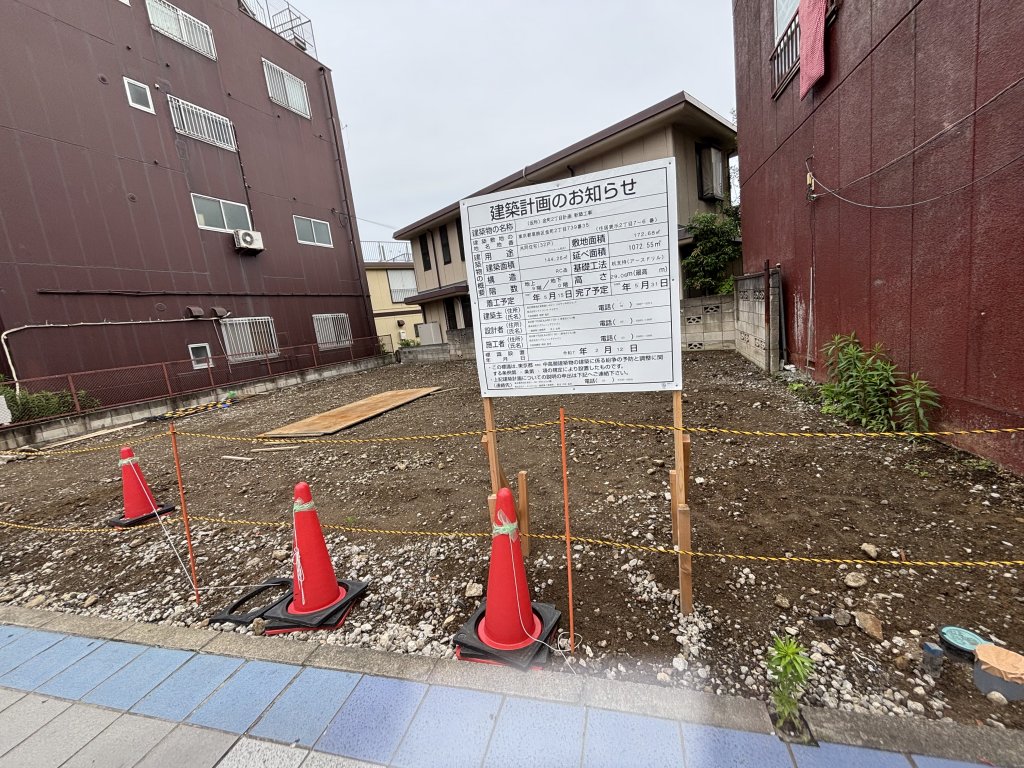 (仮称)金町2丁目計画新築工事 新築工事現場の全景写真（2025年5月21日撮影）