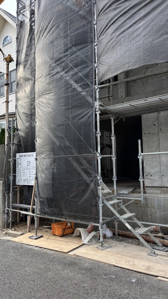 (仮称)大田区中馬込2丁目プロジェクト 新築工事現場の全景写真（2025年5月21日撮影）
