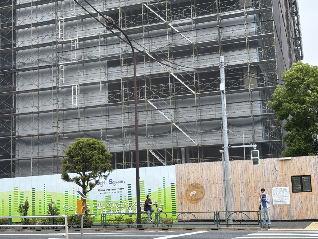 (仮称)SG リアルティ新砂計画新築工事 新築工事現場の全景写真(2025年5月26日撮影)