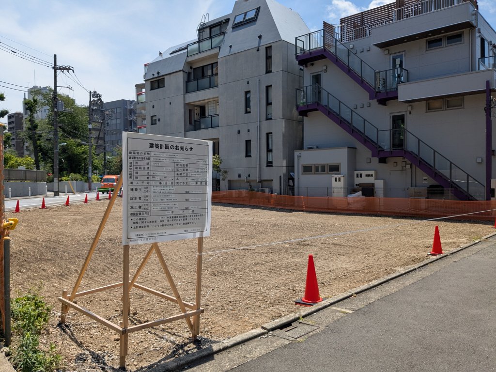 (仮称)ロイジェント中目黒計画新築工事 新築工事現場の全景写真(2025年5月28日撮影)