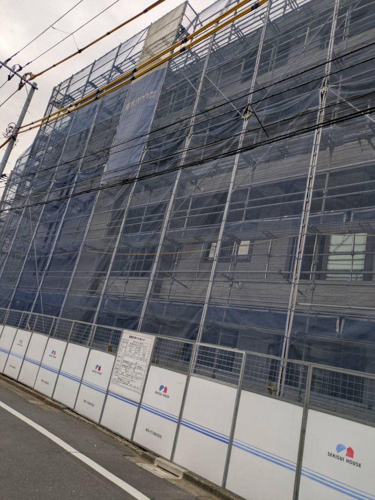 (仮称)平和台4丁目 新築工事 新築工事現場の全景写真(2025年6月7日撮影)
