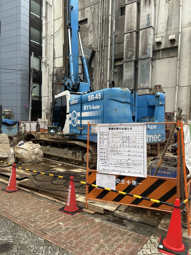 (仮称)Jビル赤坂 新築工事 新築工事現場の全景写真(2025年6月7日撮影)