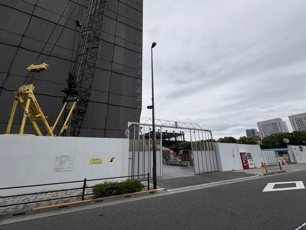 (仮称)江東区有明1丁目計画 新築工事(商業棟) 新築工事現場の全景写真（2025年6月24日撮影）